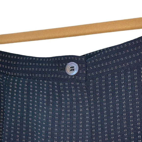 Liz Claiborne Collection - dress slacks, navy w/beige ticking, lined, size:12P - Picture 3 of 9